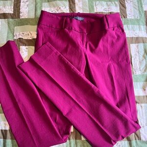 The Limited Burgundy Trousers Straight-Leg